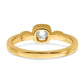 14k Yellow Gold First Promise Lab Grown VS/SI FGH Diamond Petite Rope Edge Engagement Ring