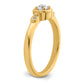 14k Yellow Gold First Promise Lab Grown VS/SI FGH Diamond Petite Rope Edge Engagement Ring