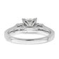 14k White Gold 3/8 Ct. Lab Grown Diamond VS/SI+ G+ 1 Ct. Center Round Engagement Ring