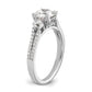 14k White Gold 3/8 Ct. Lab Grown Diamond VS/SI+ G+ 1 Ct. Center Round Engagement Ring