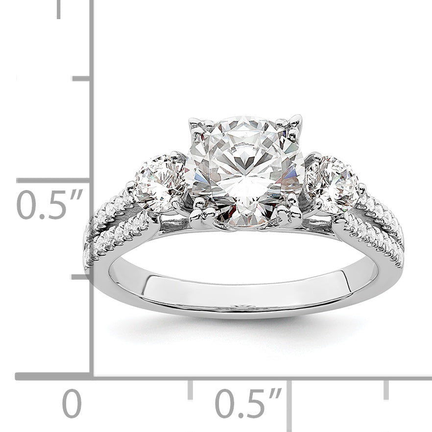 14K White Gold Lab Grown Diamond VS/SI FGH Engagement Ring