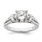 14K White Gold Lab Grown Diamond VS/SI FGH Engagement Ring