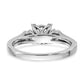 14k White Gold 3/8 Ct. Lab Grown Diamond VS/SI+ G+ 1 Ct. Center Oval Engagement Ring