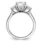 14k White Gold 1/2 Ct. Lab Grown Diamond VS/SI+ G+ 1 1/2 Ct. Center Oval Engagement Ring