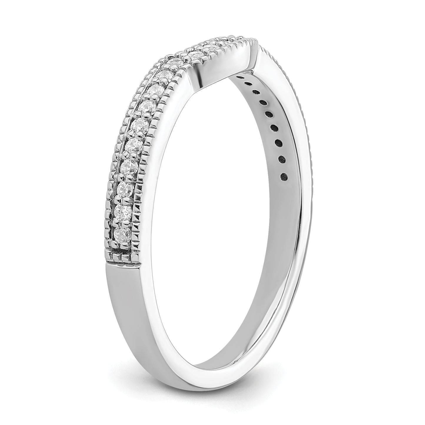 14K White Gold Lab Grown Diamond VS/SI+ G+ Wedding Band Ring