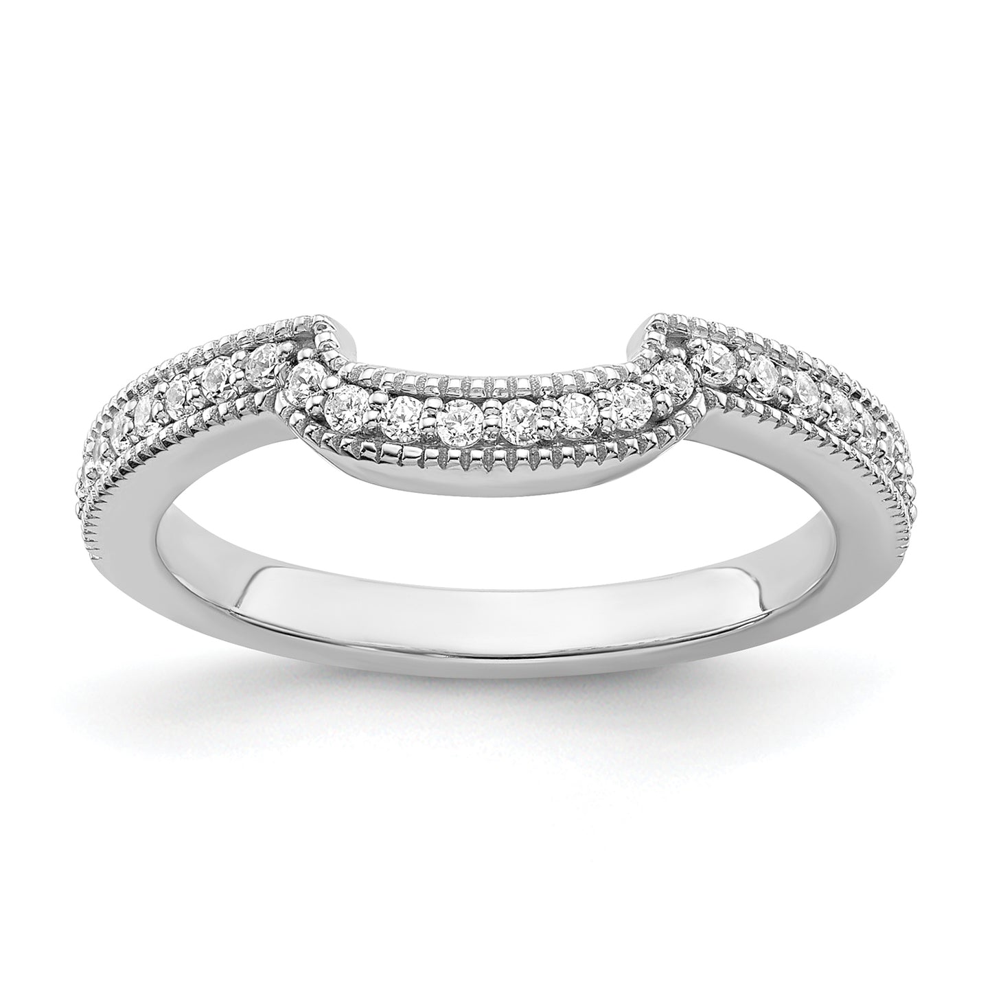 14K White Gold Lab Grown Diamond VS/SI+ G+ Wedding Band Ring