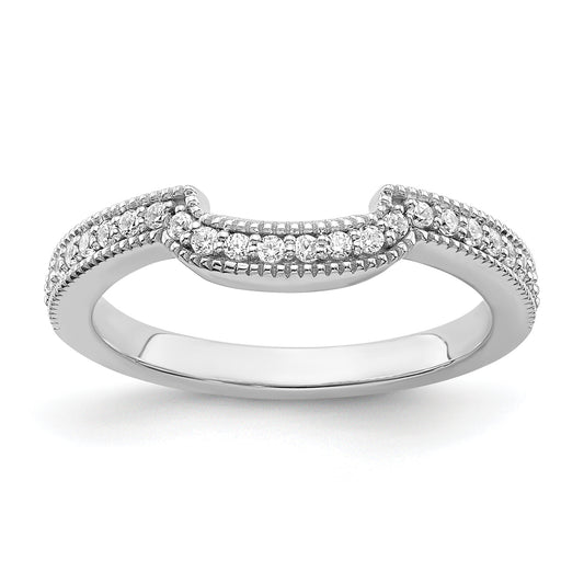 14K White Gold Lab Grown Diamond VS/SI+ G+ Wedding Band Ring