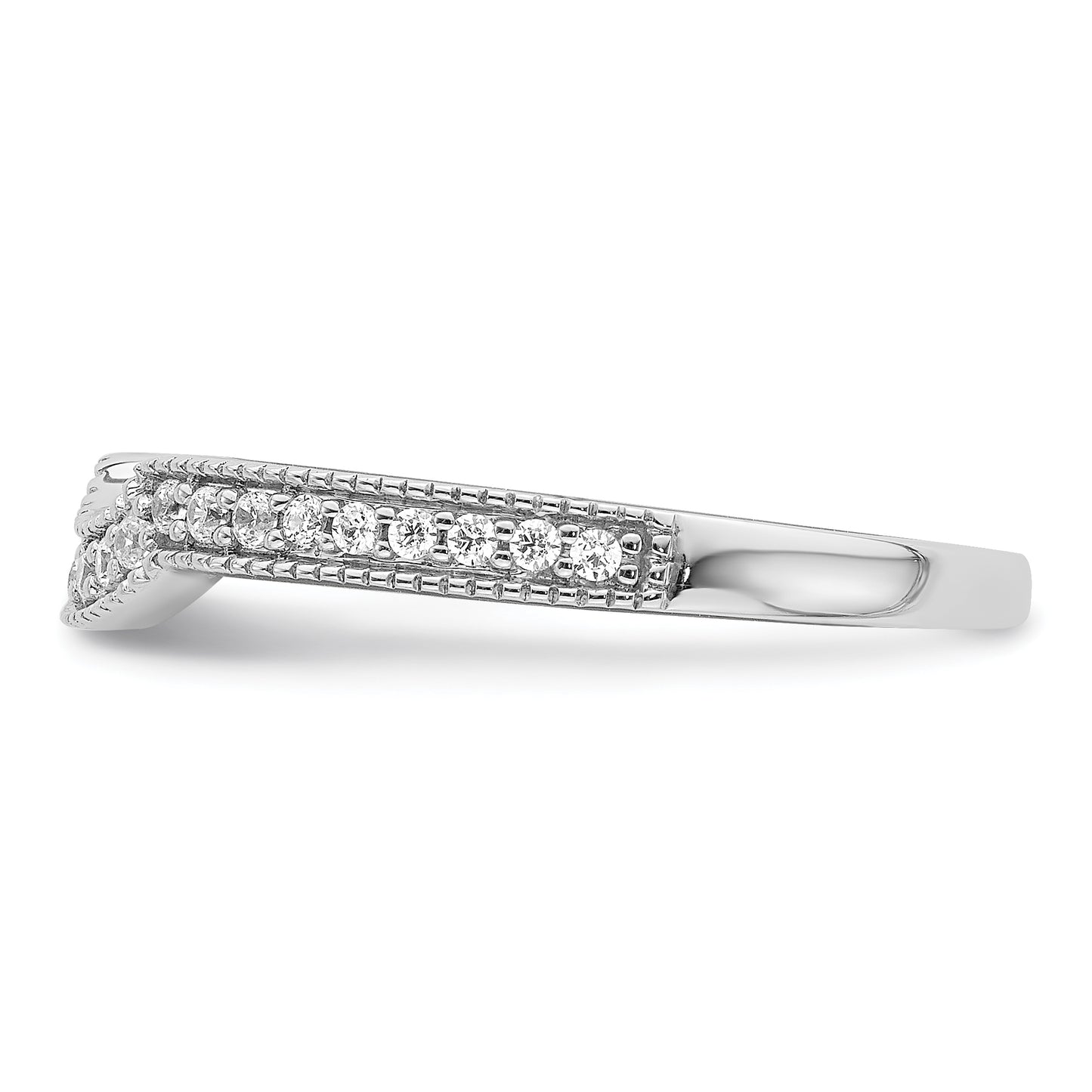 14K White Gold Lab Grown Diamond VS/SI+ G+ Wedding Band Ring