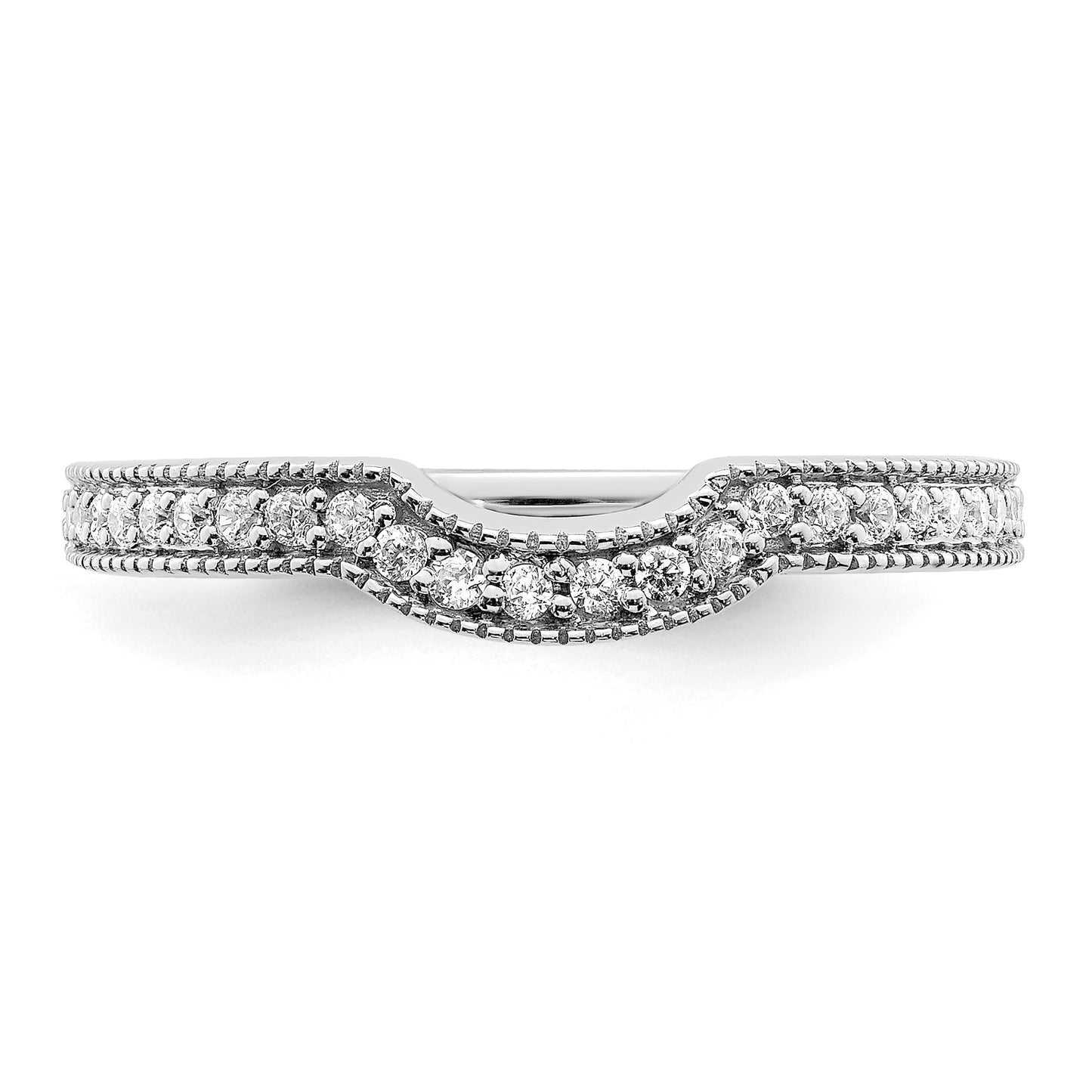 14K White Gold Lab Grown Diamond VS/SI+ G+ Wedding Band Ring