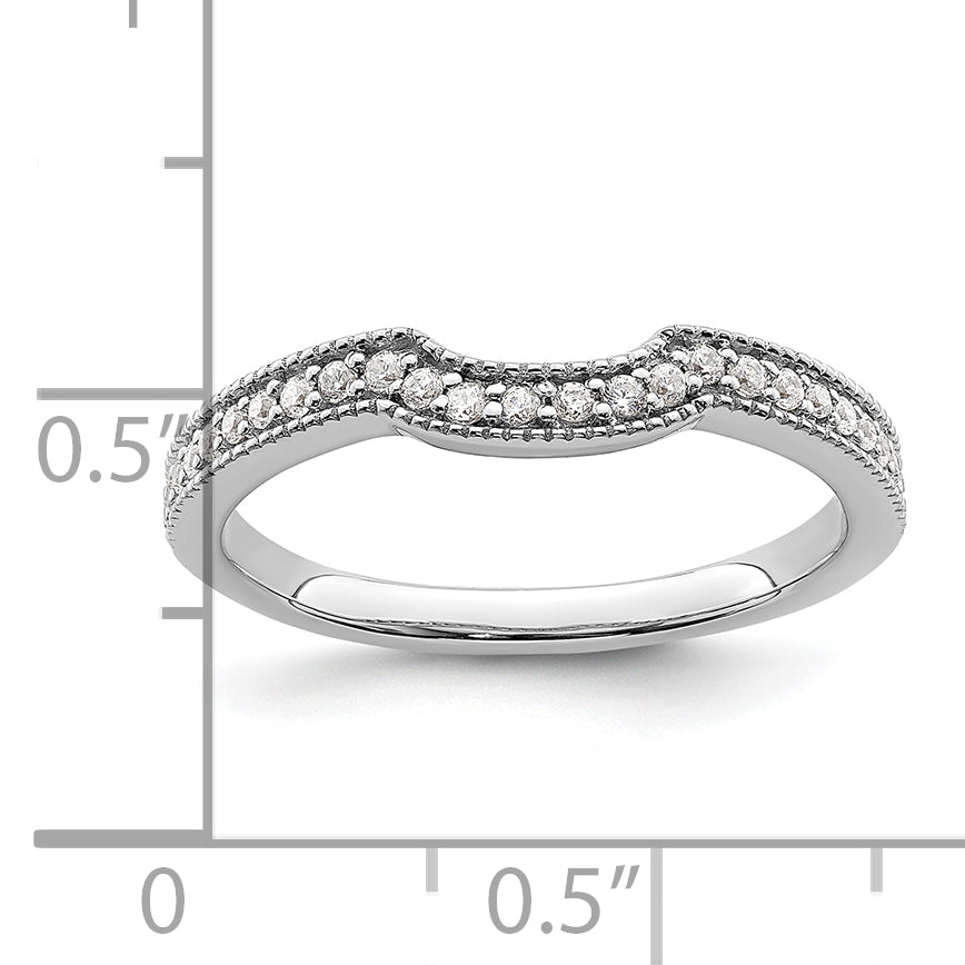 14K White Gold Lab Grown Diamond VS/SI+ G+ Wedding Band Ring