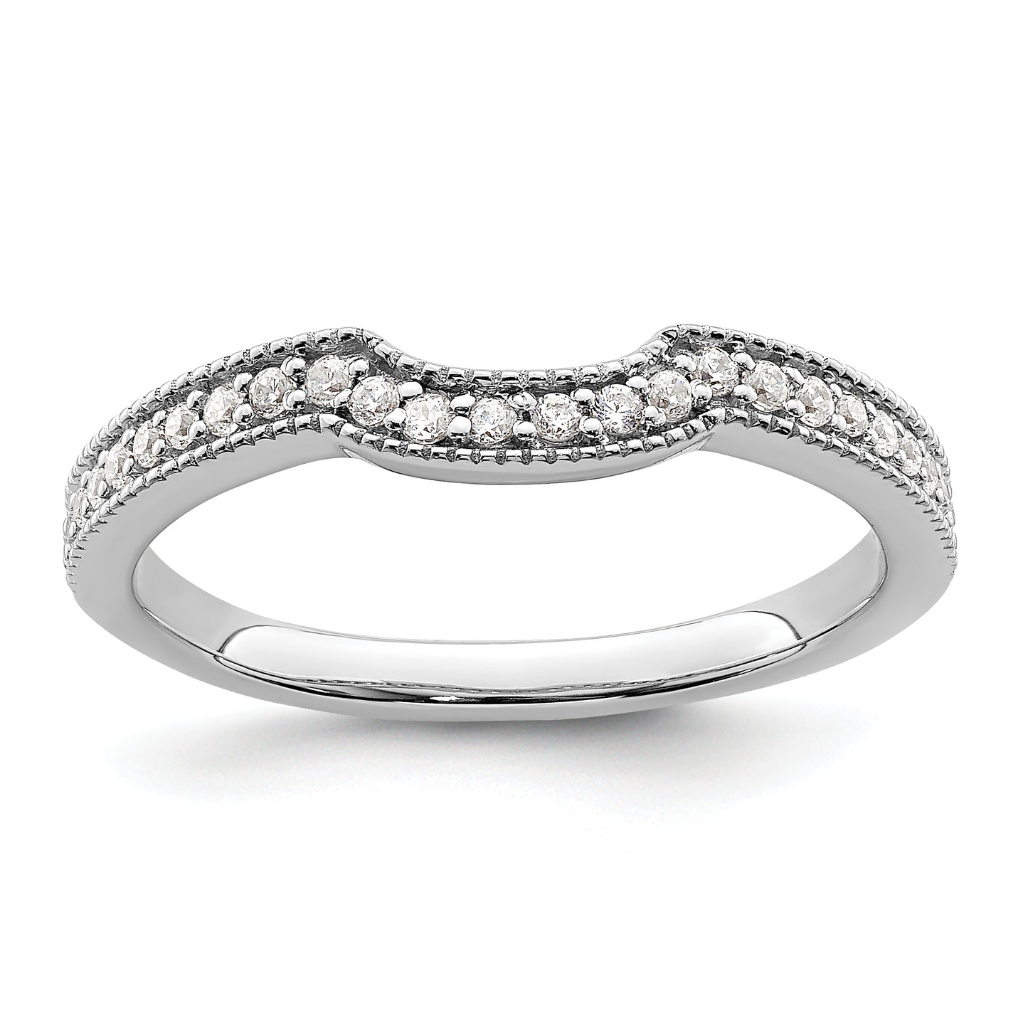 14K White Gold Lab Grown Diamond VS/SI+ G+ Wedding Band Ring