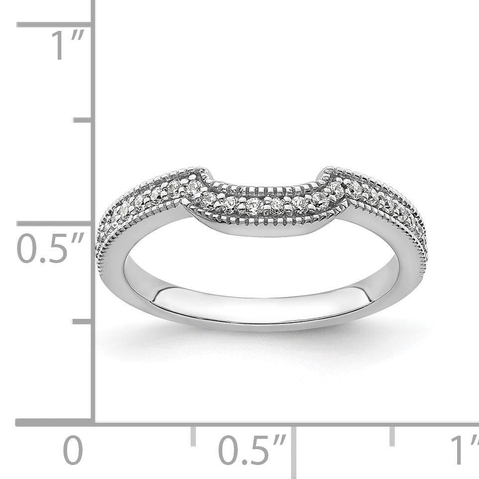 14K White Gold Lab Grown Diamond VS/SI+ G+ Wedding Band Ring