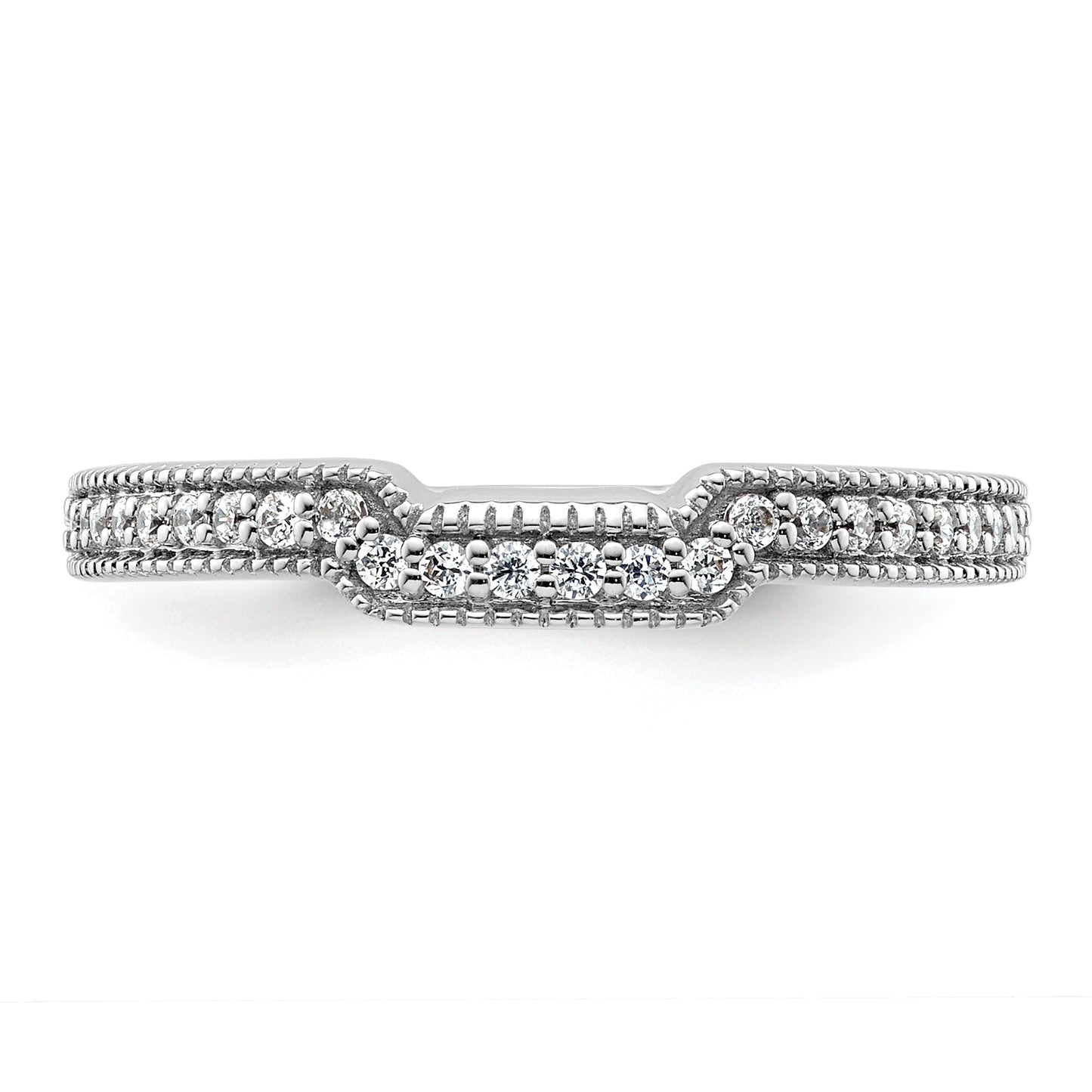 14K White Gold Lab Grown Diamond VS/SI+ G+ Wedding Band Ring