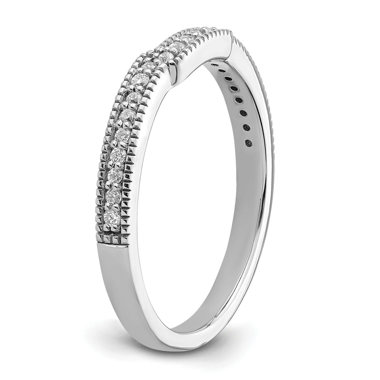 14K White Gold Lab Grown Diamond VS/SI+ G+ Wedding Band Ring