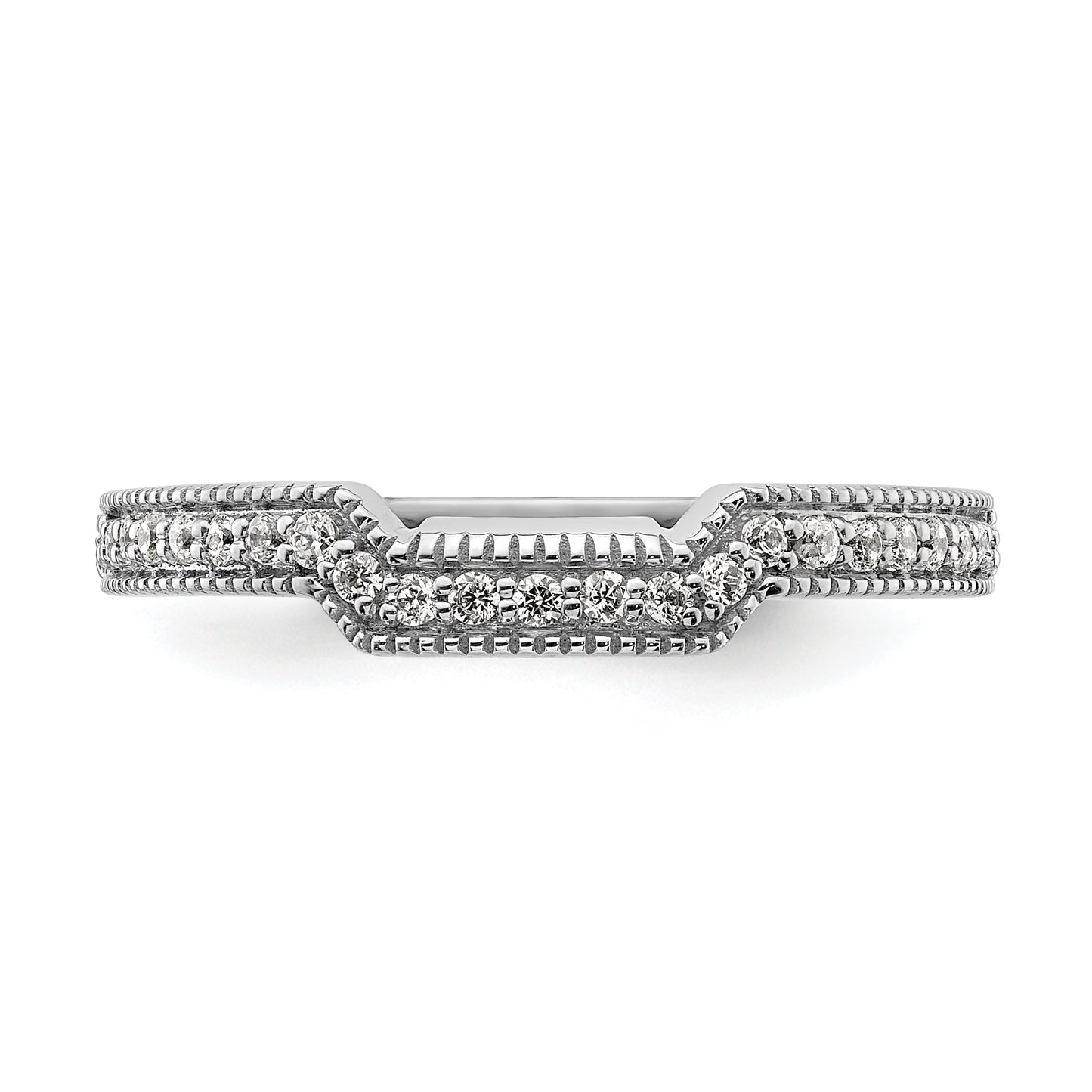 14K White Gold Lab Grown Diamond VS/SI+ G+ Wedding Band Ring