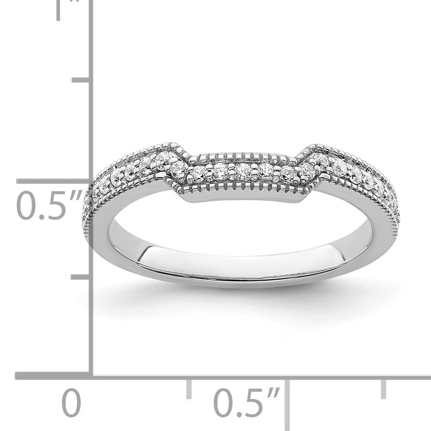 14K White Gold Lab Grown Diamond VS/SI+ G+ Wedding Band Ring