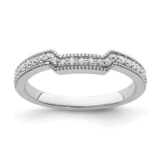 14K White Gold Lab Grown Diamond VS/SI+ G+ Wedding Band Ring