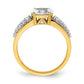 14k Two-tone Two Tone 1/6 Ct. Lab Grown Diamond VS/SI+ G+ 1 Ct. Center Oval Engagement Ring