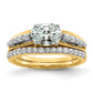 14k Two-tone Two Tone 1/6 Ct. Lab Grown Diamond VS/SI+ G+ 1 Ct. Center Oval Engagement Ring