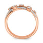 14k Rose Gold 1/4 Ct. Lab Grown Diamond VS/SI+ G+ Criss Cross Ring