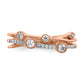 14k Rose Gold 1/4 Ct. Lab Grown Diamond VS/SI+ G+ Criss Cross Ring