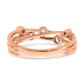 14k Rose Gold 1/4 Ct. Lab Grown Diamond VS/SI+ G+ Criss Cross Ring