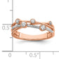 14k Rose Gold 1/4 Ct. Lab Grown Diamond VS/SI+ G+ Criss Cross Ring