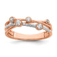 14k Rose Gold 1/4 Ct. Lab Grown Diamond VS/SI+ G+ Criss Cross Ring