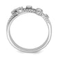 14k White Gold 1/4 Ct. Lab Grown Diamond VS/SI+ G+ Criss Cross Ring