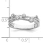 14k White Gold 1/4 Ct. Lab Grown Diamond VS/SI+ G+ Criss Cross Ring