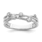 14k White Gold 1/4 Ct. Lab Grown Diamond VS/SI+ G+ Criss Cross Ring