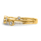 14k Yellow Gold Lab Grown Diamond VS/SI FGH Criss Cross Ring