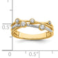 14k Yellow Gold Lab Grown Diamond VS/SI FGH Criss Cross Ring