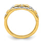 14k Yellow Gold Lab Grown Diamond VS/SI FGH Bezel Cluster Split Band Ring Ring