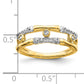 14k Yellow Gold Lab Grown Diamond VS/SI FGH Bezel Cluster Split Band Ring Ring