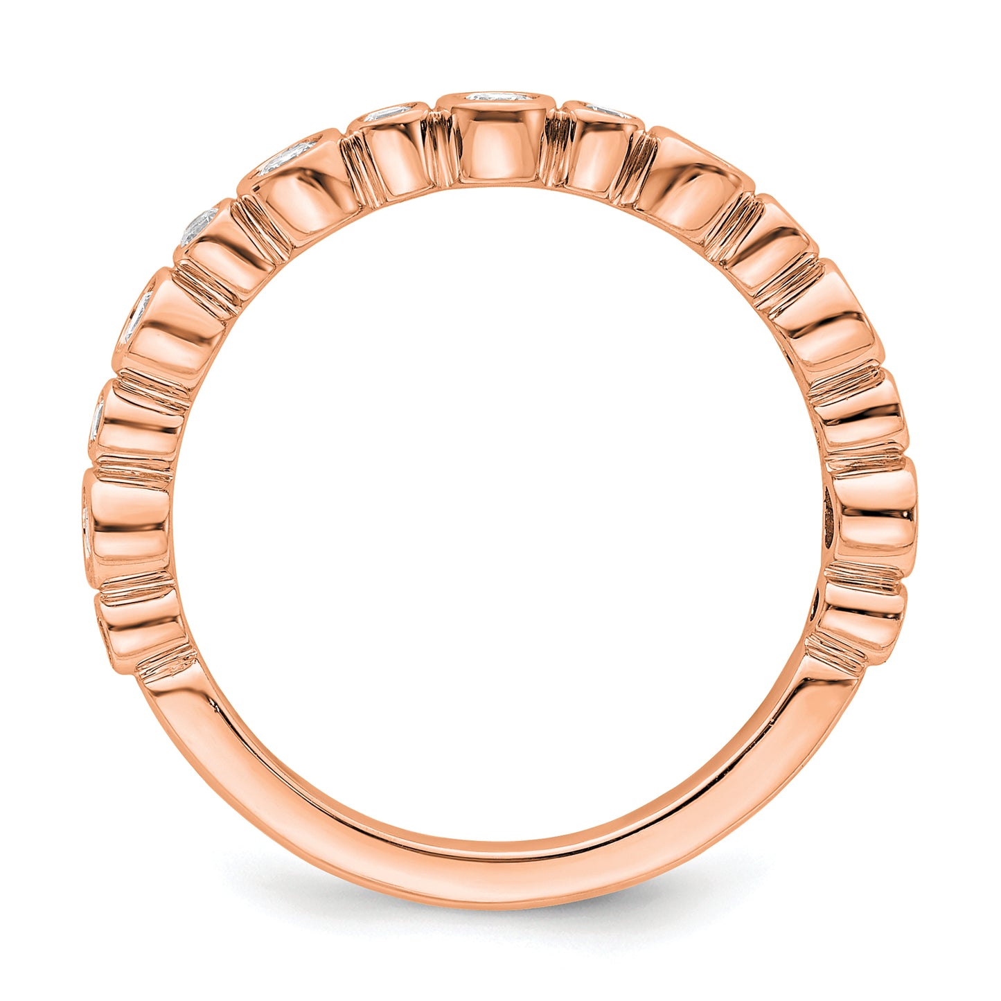 14K Rose Gold Lab Grown Diamond VS/SI+ G+ Band Ring