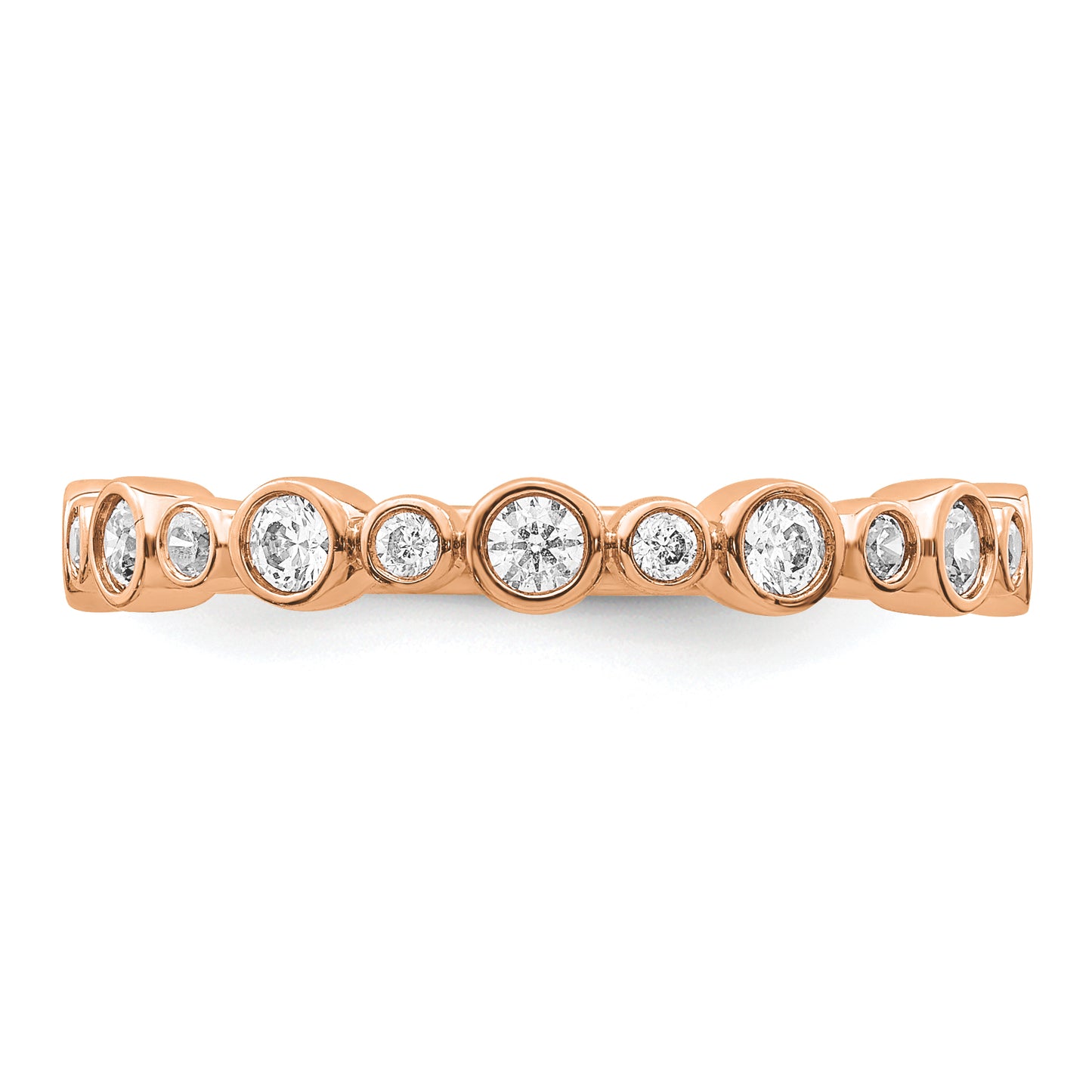 14K Rose Gold Lab Grown Diamond VS/SI+ G+ Band Ring