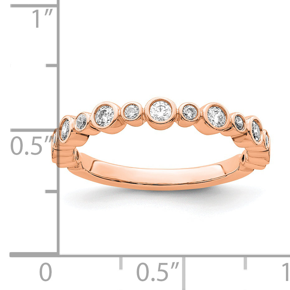 14K Rose Gold Lab Grown Diamond VS/SI+ G+ Band Ring