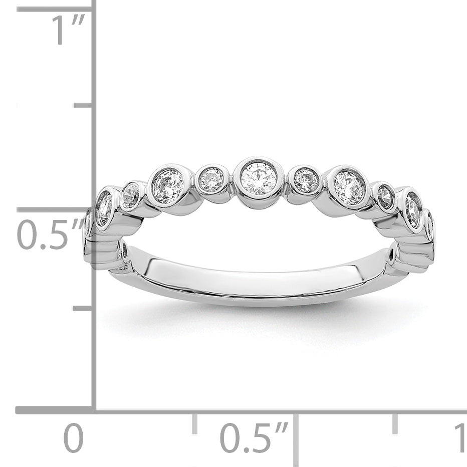 14K White Gold Lab Grown Diamond VS/SI+ G+ Band Ring