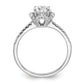 14K White Gold Lab Grown Diamond VS/SI+ G+ Round Engagement. Ring