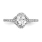 14K White Gold Lab Grown Diamond VS/SI+ G+ Round Engagement. Ring