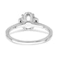 14K White Gold Lab Grown Diamond VS/SI+ G+ Round Engagement. Ring