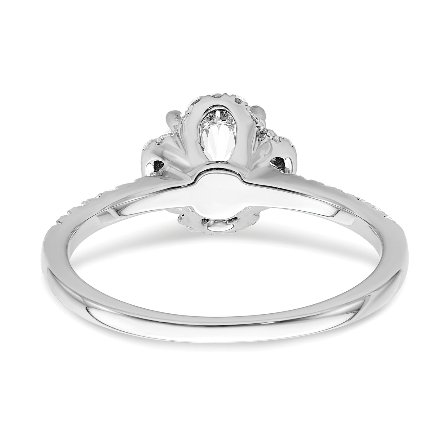 14K White Gold Lab Grown Diamond VS/SI+ G+ Round Engagement. Ring