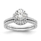 14K White Gold Lab Grown Diamond VS/SI+ G+ Round Engagement. Ring