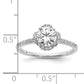 14K White Gold Lab Grown Diamond VS/SI+ G+ Round Engagement. Ring