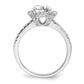 14K White Gold Lab Grown Diamond VS/SI+ G+ Round Engagement. Ring