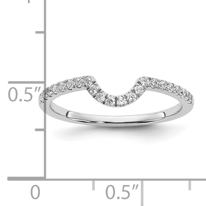 14K White Gold Lab Grown Diamond VS/SI+ G+ Matching Wedding Band Ring