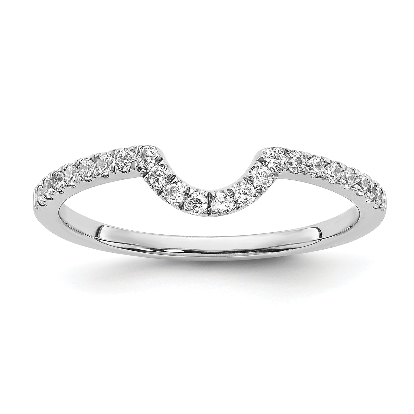 14K White Gold Lab Grown Diamond VS/SI+ G+ Matching Wedding Band Ring