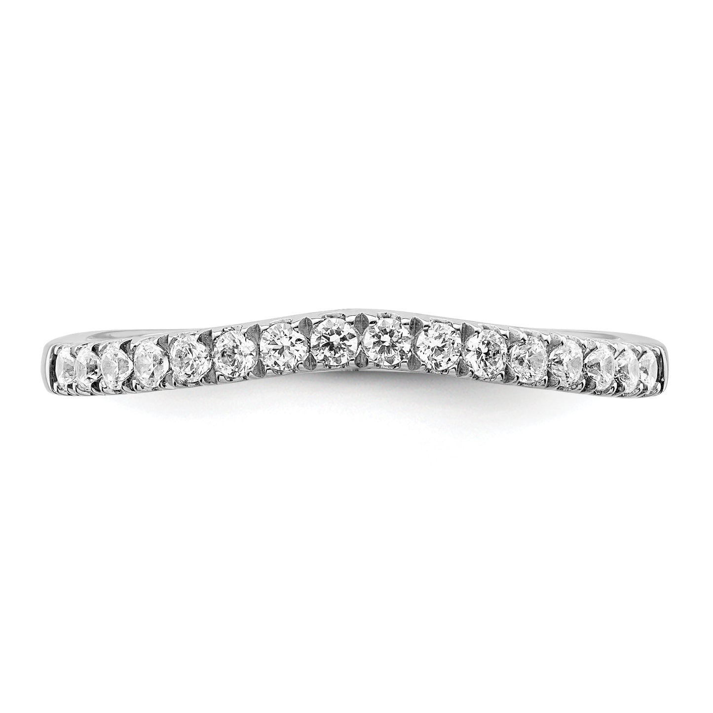 14K White Gold Lab Grown Diamond VS/SI FGH Set of 2 Wedding Band Rings