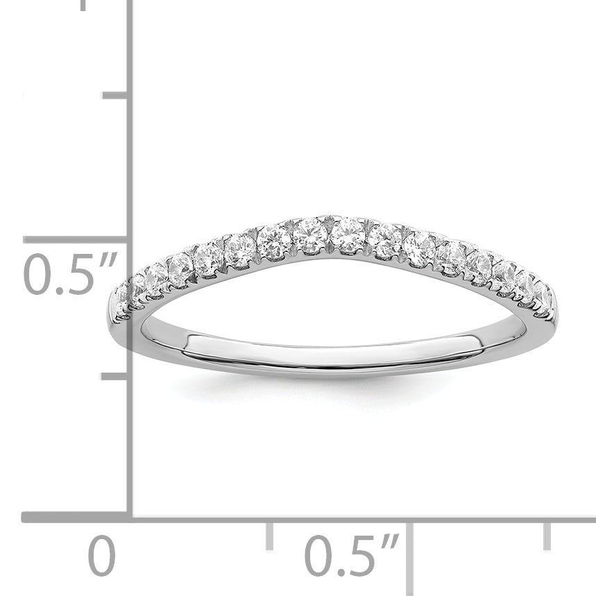 14K White Gold Lab Grown Diamond VS/SI FGH Set of 2 Wedding Band Rings